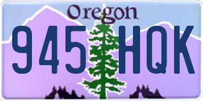 OR license plate 945HQK