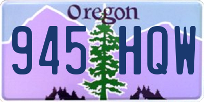 OR license plate 945HQW