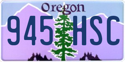 OR license plate 945HSC