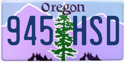 OR license plate 945HSD