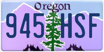OR license plate 945HSF