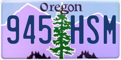 OR license plate 945HSM