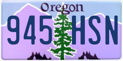 OR license plate 945HSN