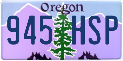 OR license plate 945HSP