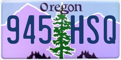 OR license plate 945HSQ