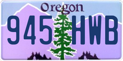 OR license plate 945HWB