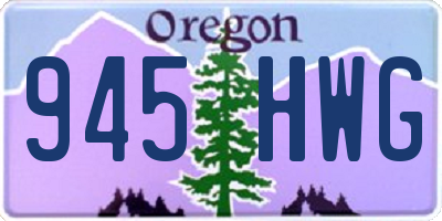 OR license plate 945HWG