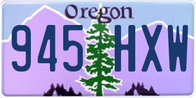 OR license plate 945HXW