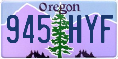 OR license plate 945HYF