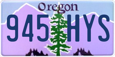 OR license plate 945HYS