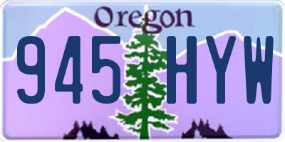 OR license plate 945HYW