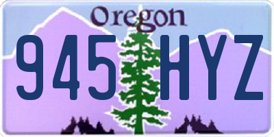 OR license plate 945HYZ