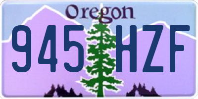 OR license plate 945HZF