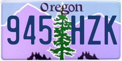 OR license plate 945HZK