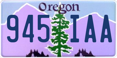 OR license plate 945IAA