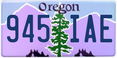 OR license plate 945IAE