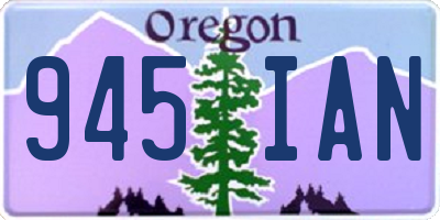 OR license plate 945IAN