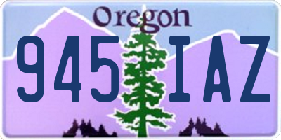 OR license plate 945IAZ