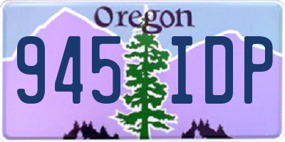OR license plate 945IDP