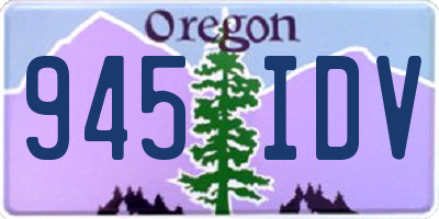 OR license plate 945IDV