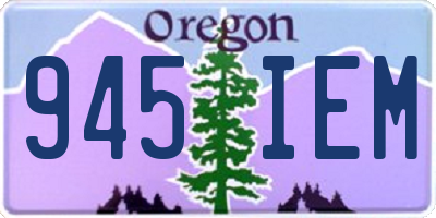 OR license plate 945IEM