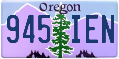 OR license plate 945IEN