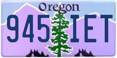 OR license plate 945IET