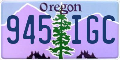 OR license plate 945IGC