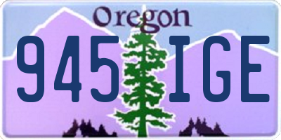 OR license plate 945IGE