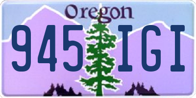 OR license plate 945IGI