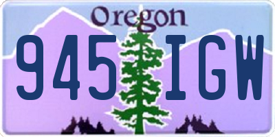 OR license plate 945IGW