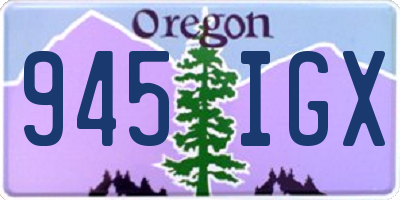 OR license plate 945IGX