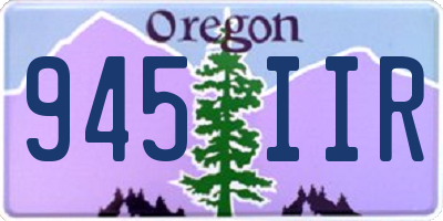 OR license plate 945IIR