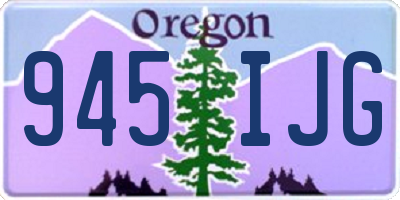 OR license plate 945IJG