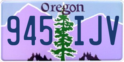 OR license plate 945IJV