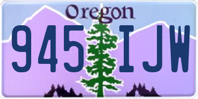 OR license plate 945IJW