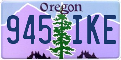 OR license plate 945IKE