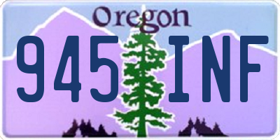 OR license plate 945INF