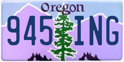 OR license plate 945ING