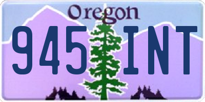 OR license plate 945INT