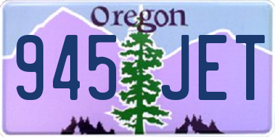 OR license plate 945JET