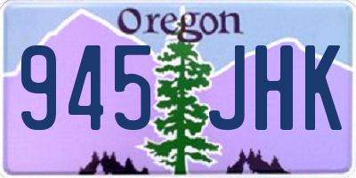 OR license plate 945JHK