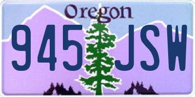 OR license plate 945JSW