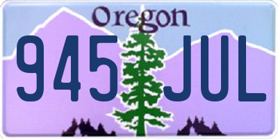 OR license plate 945JUL
