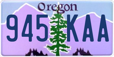 OR license plate 945KAA