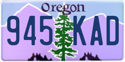 OR license plate 945KAD