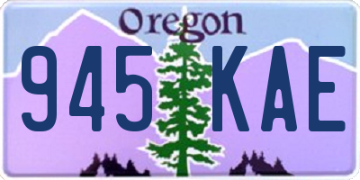 OR license plate 945KAE