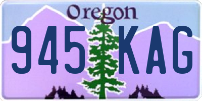OR license plate 945KAG