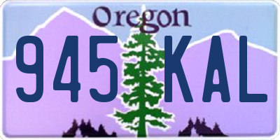 OR license plate 945KAL