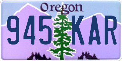 OR license plate 945KAR